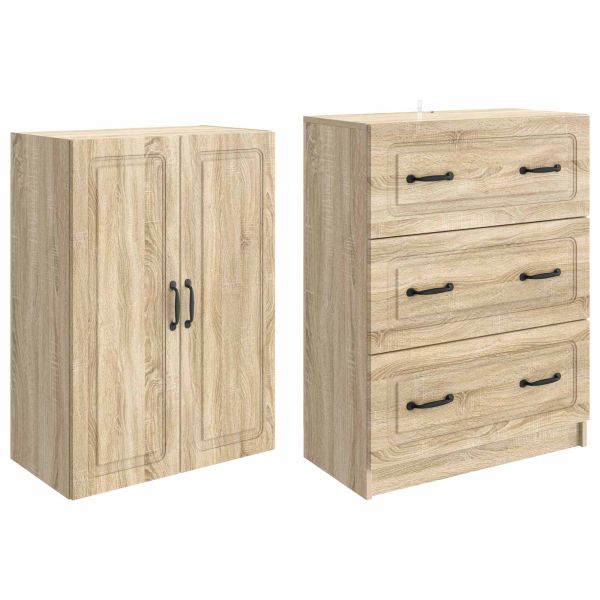 Комплект шкафове 2 pcs Дъб сонома 66 x 34,5 x 87 см