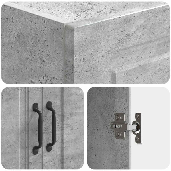 Комплект шкафове 2 pcs Бетонно сиво 66 x 34,5 x 87 см