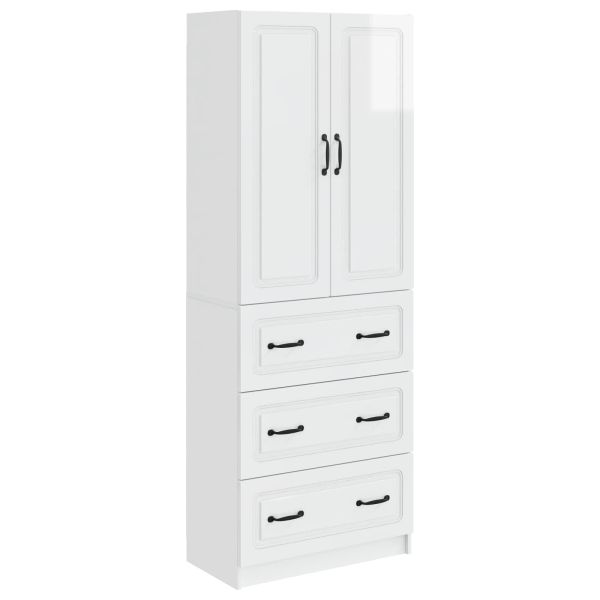 Комплект шкафове 2 pcs Бял гланц 66 x 34,5 x 87 см