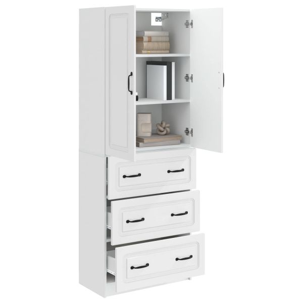 Комплект шкафове 2 pcs Бял гланц 66 x 34,5 x 87 см