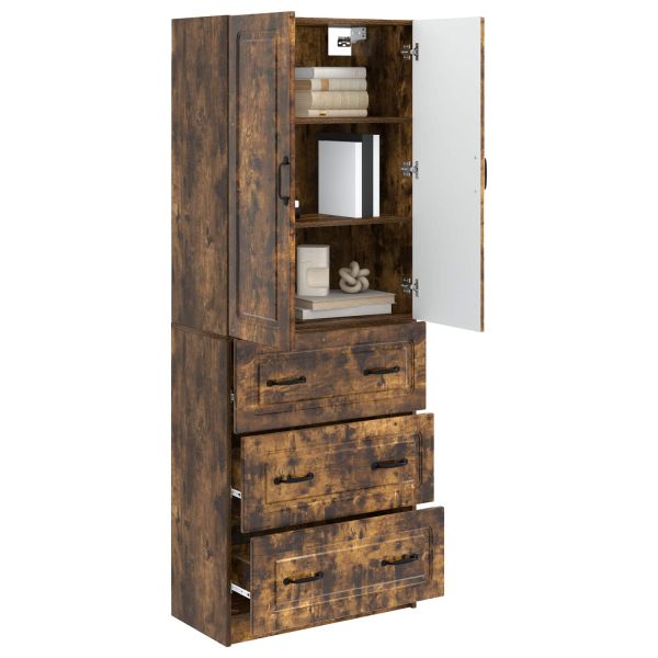 Комплект шкафове 2 pcs Опушен дъб 66 x 34,5 x 87 см