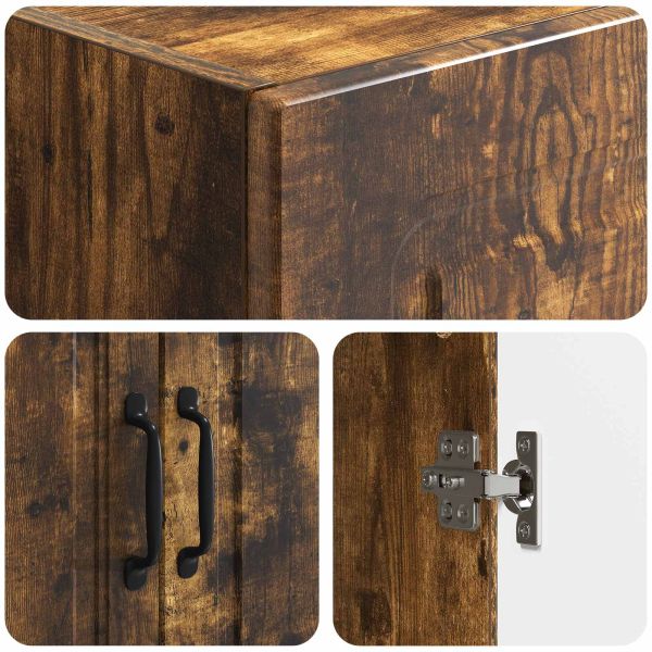 Комплект шкафове 2 pcs Опушен дъб 66 x 34,5 x 87 см