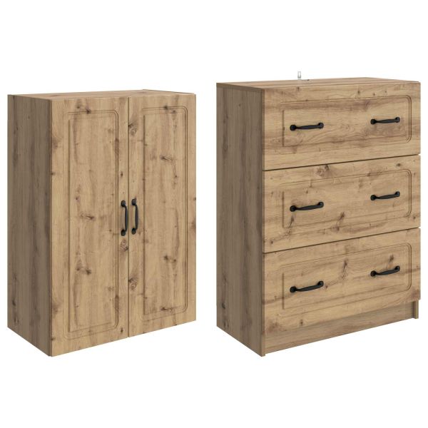 Комплект шкафове 2 pcs Дъб артизан 66 x 34,5 x 87 см