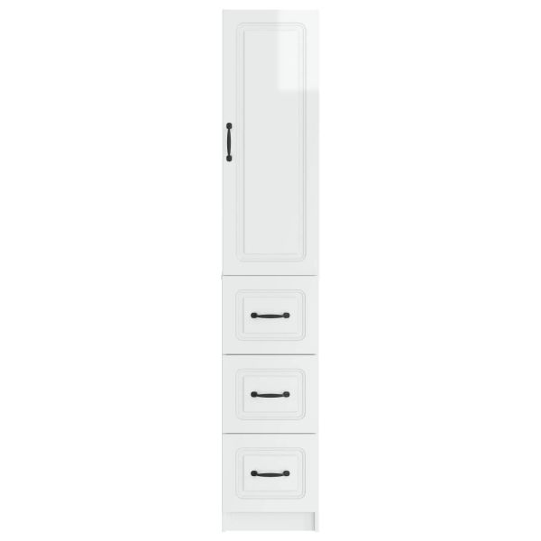 Комплект шкафове 2 pcs Бял гланц 33 x 34,5 x 87 см