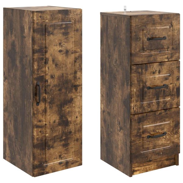 Комплект шкафове 2 pcs Опушен дъб 33 x 34,5 x 87 см