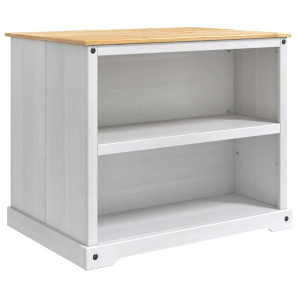 Кухненска количка 2 pcs Бяло и восък от мед 112 x 77 x 91,5 см