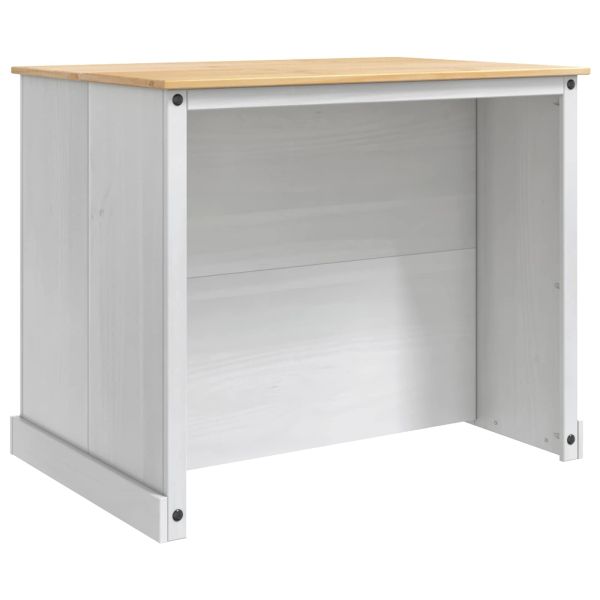 Кухненска количка 2 pcs Бяло и восък от мед 112 x 77 x 91,5 см
