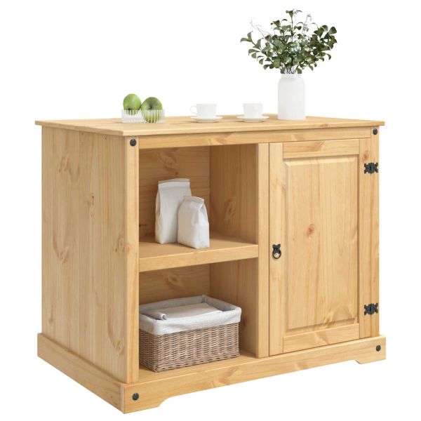Кухненска количка с рафт 2 pcs Пчелен восък 112 x 77 x 91,5 см
