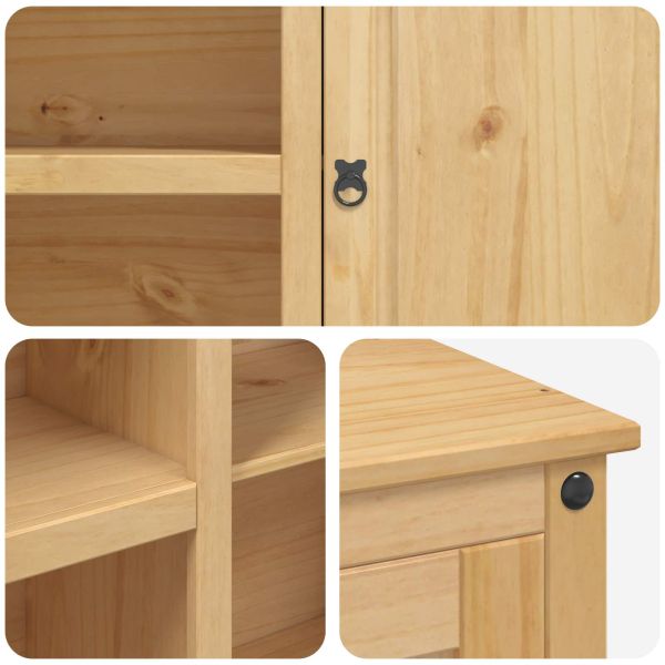 Кухненска количка с рафт 2 pcs Пчелен восък 112 x 77 x 91,5 см