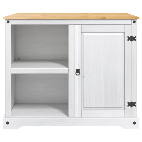 Кухненска количка 2 pcs Бяло и восък от мед 112 x 77 x 91,5 см