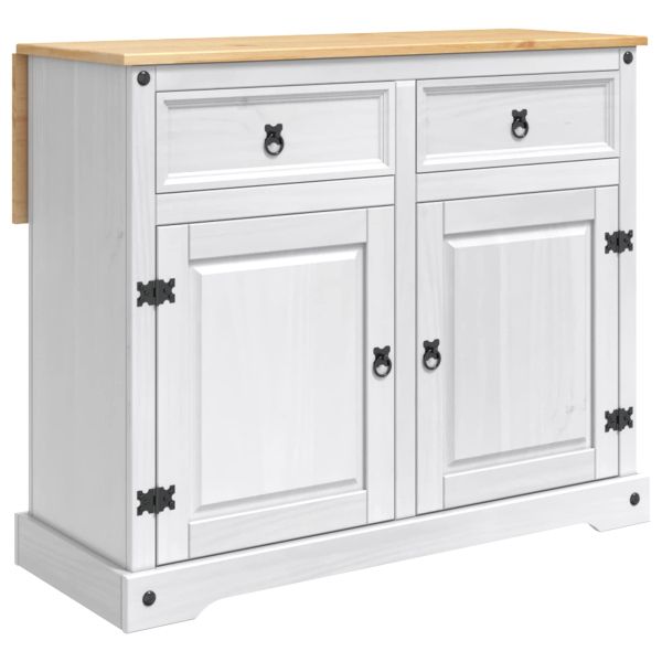 Кухненска количка 2 pcs Бяло и восък от мед 112 x 70 x 91,5 см
