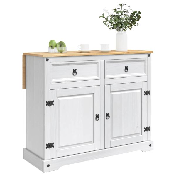 Кухненска количка 2 pcs Бяло и восък от мед 112 x 70 x 91,5 см