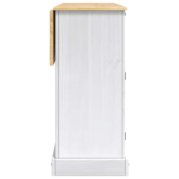 Кухненска количка 2 pcs Бяло и восък от мед 112 x 70 x 91,5 см