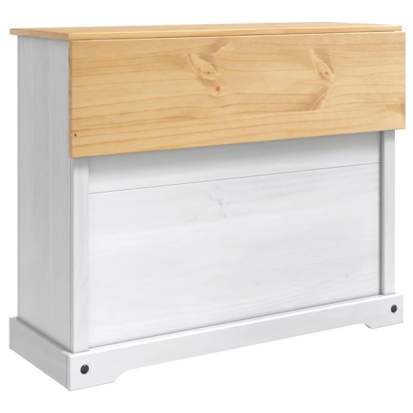 Кухненска количка 2 pcs Бяло и восък от мед 112 x 70 x 91,5 см