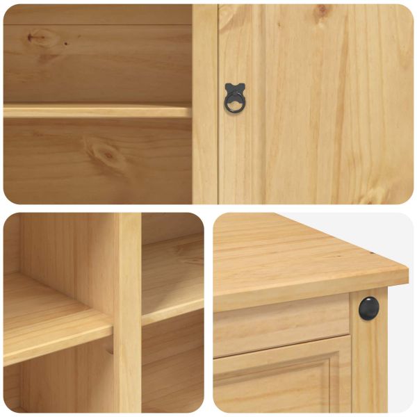 Кухненска количка с врата 2 pcs Пчелен восък 112 x 70 x 91,5 см