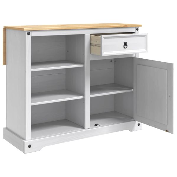 Кухненска количка 2 pcs Бяло и восък от мед 112 x 70 x 91,5 см