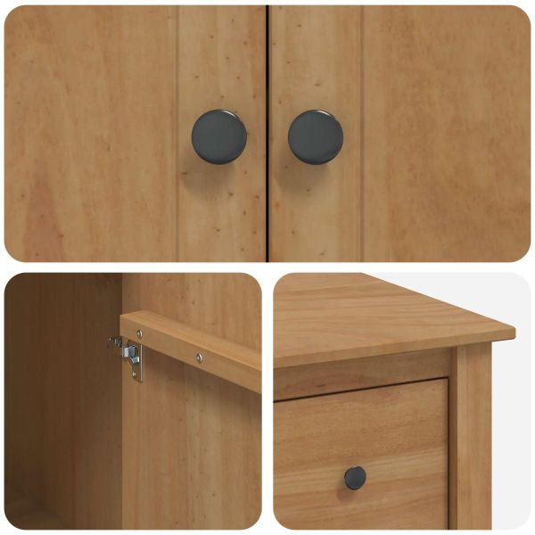 Кухненска количка PANAMA 2 pcs Пчелен восък 112 x 77 x 90 см