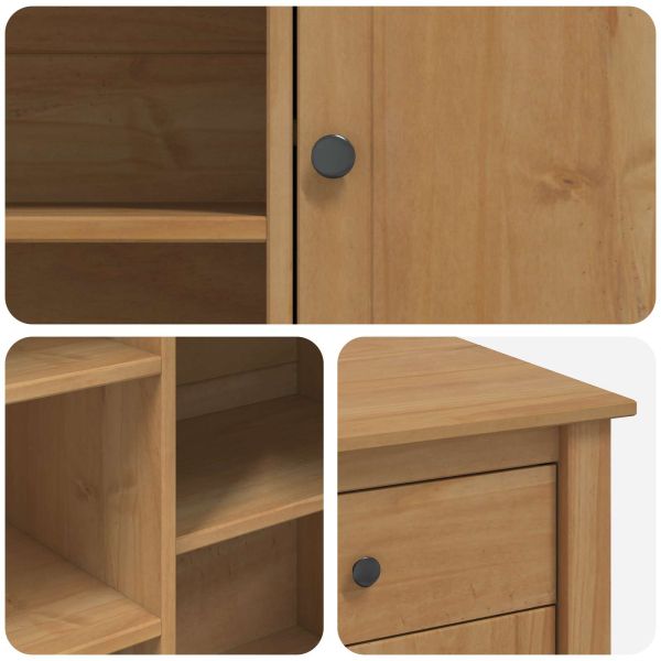 Кухненска количка PANAMA 2 pcs Пчелен восък 112 x 77 x 90 см