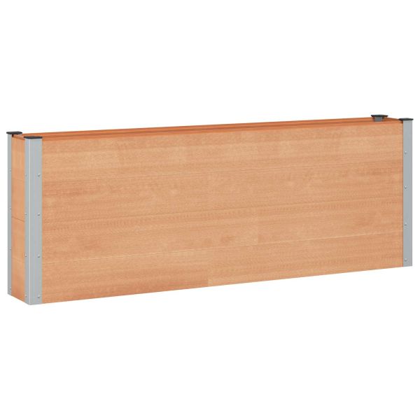 Градинска повдигната леха Кафяво 200 x 30 x 72 см