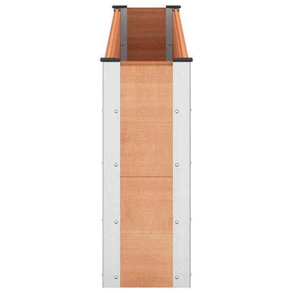 Градинска повдигната леха Кафяво 200 x 30 x 72 см