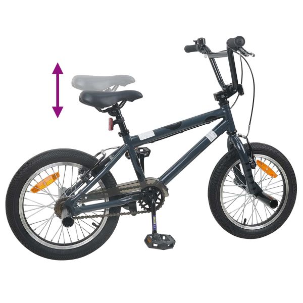 BMX Велосипед 16 инча за 5-8 години Тъмносиво