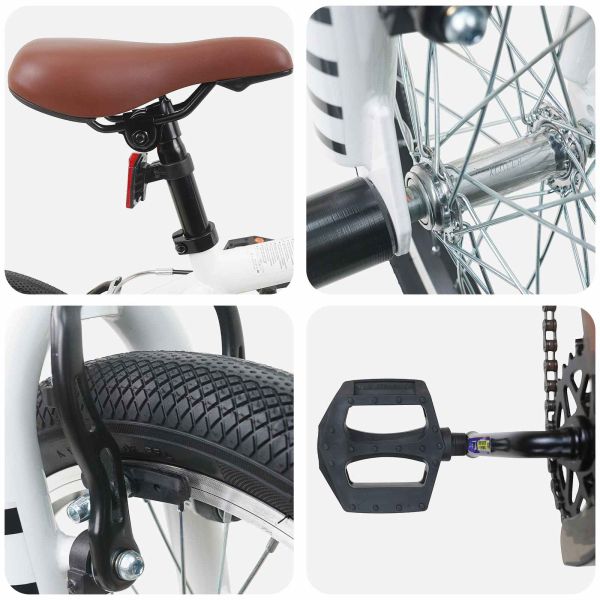 BMX Велосипед 16 инча за 5-8 години Бяло