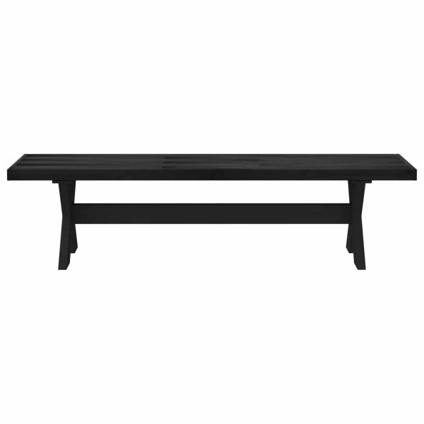Пейка за хранене NOAIN 180 x 41 x 45 см Масивна боровина Черно