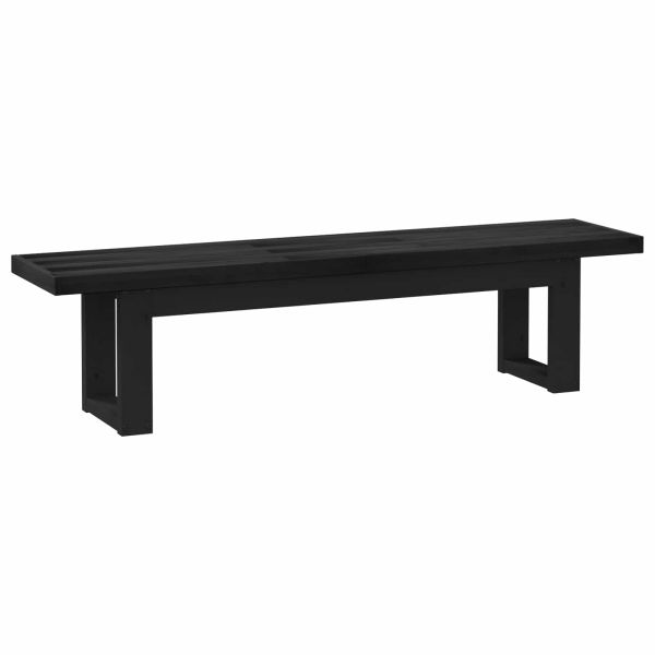 Пейка за хранене NOAIN 180 x 41 x 45 см Масивна боровина Черно