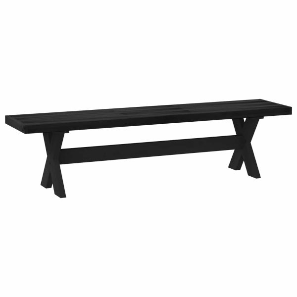 Пейка за хранене NOAIN 160 x 41 x 45 см Масивна боровина Черно
