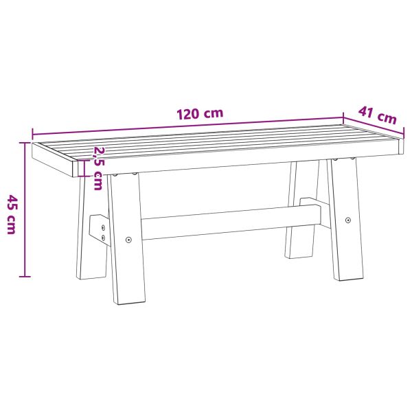 Пейка за хранене NOAIN 120 x 41 x 45 см Масивна боровина