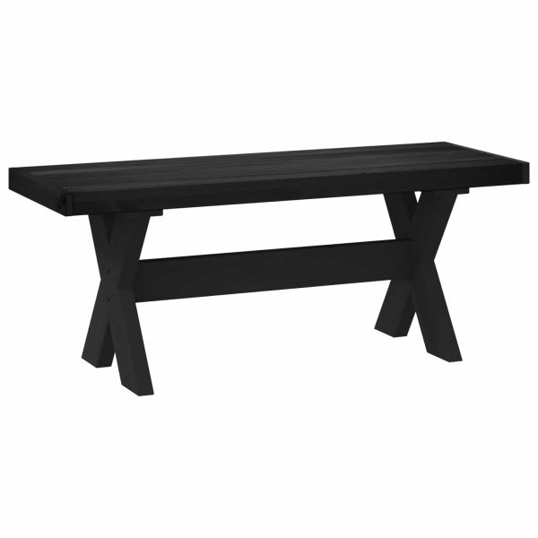 Пейка за хранене NOAIN 120 x 41 x 45 см Масивна боровина Черно