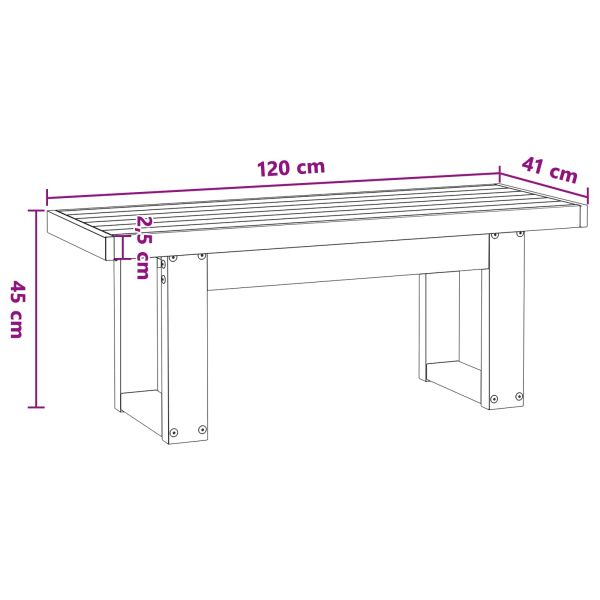 Пейка за хранене NOAIN 120 x 41 x 45 см Масивна боровина