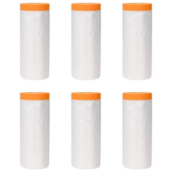 Калъф за прах с лепилна лента 6 pcs Прозрачен 210 x 2000 см