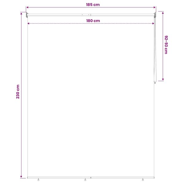 Щора за открито с UV защита Черно 180 x 230 cm