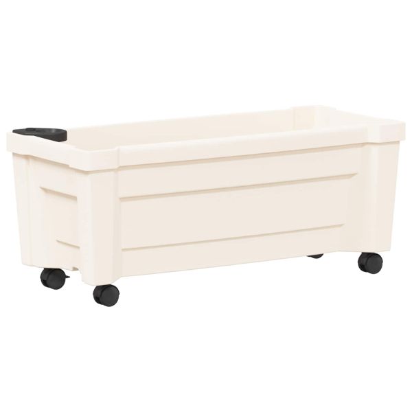 Саксия Kalypso с колела Бяло 79 x 35 x 33 см ПП
