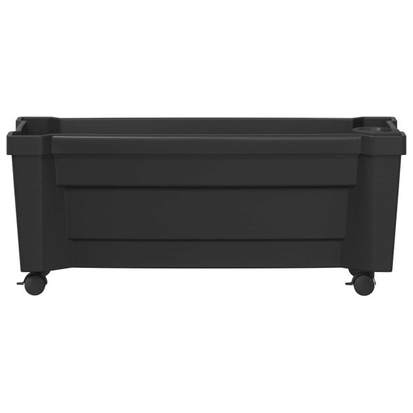 Саксия Kalypso с колела Антрацит 79 x 35 x 33 см ПП