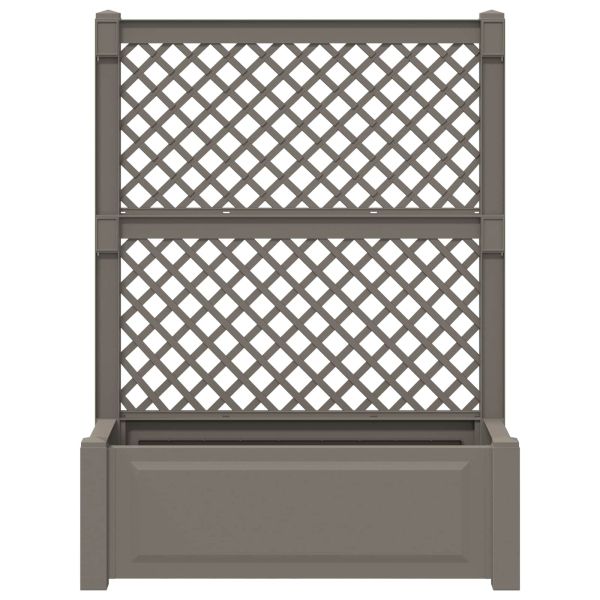 Голяма саксия с решетка 2 pcs Сиво 143 x 143 x 133,5 см ПП