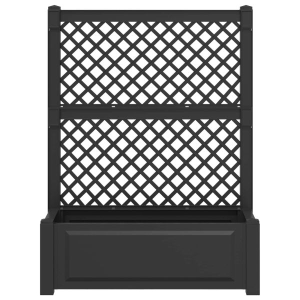 Голяма саксия с решетка 2 pcs Антрацит 143 x 143 x 133,5 см ПП