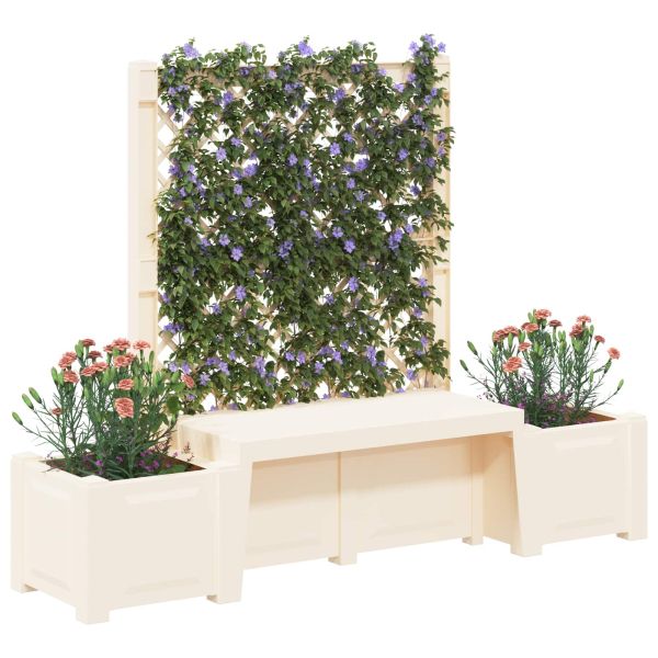 Градинска пейка Копенхаген Бяло 173 x 49 x 135,5 см ПП