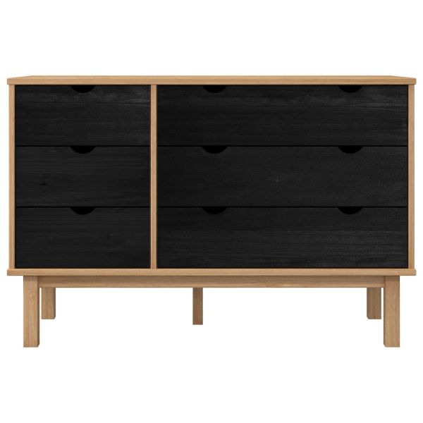 Чекмеджетен шкаф с чекмедже OTTA Черно 111 x 43 x 73,5 см
