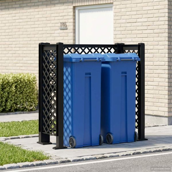 Решетка за боклук Антрацит 123 x 47 x 114 см ПП