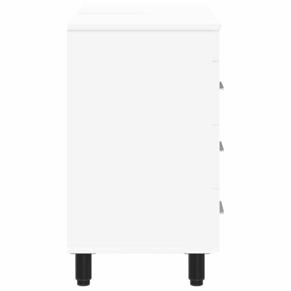 Шкаф със светло за баня Бяло 60 x 35 x 60 см