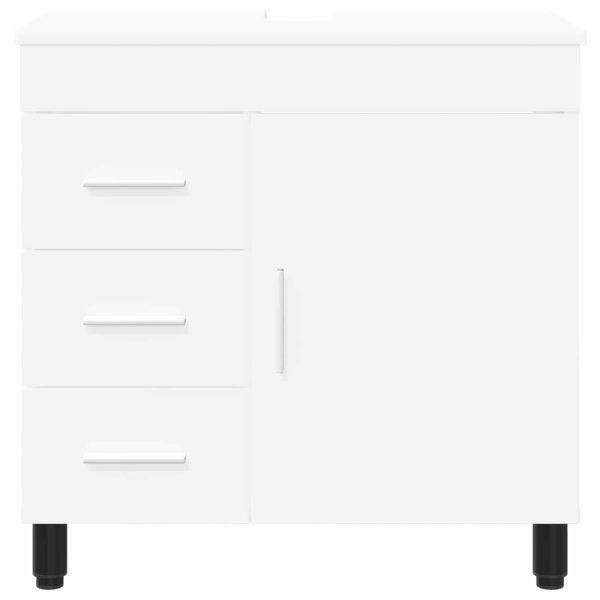Шкаф със светло за баня Бяло 60 x 35 x 60 см