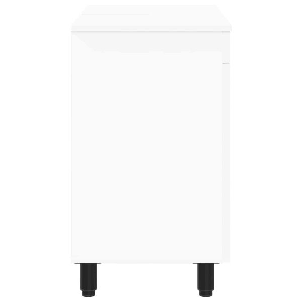 Шкаф със светло за баня Бяло 60 x 35 x 60 см