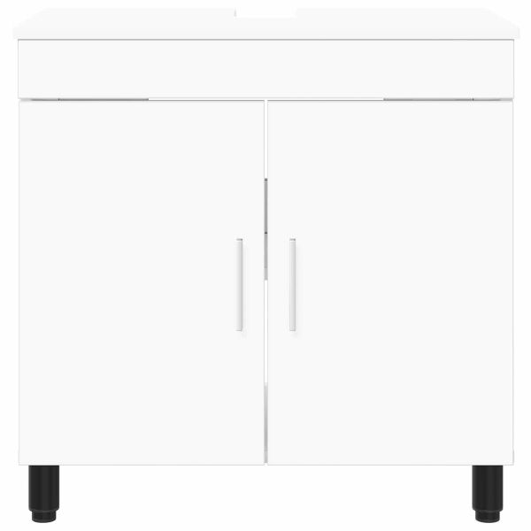 Шкаф със светло за баня Бяло 60 x 35 x 60 см