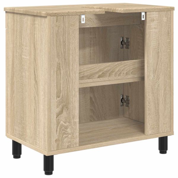 Шкаф със светло за баня Дъб сонома 60 x 35 x 60 см