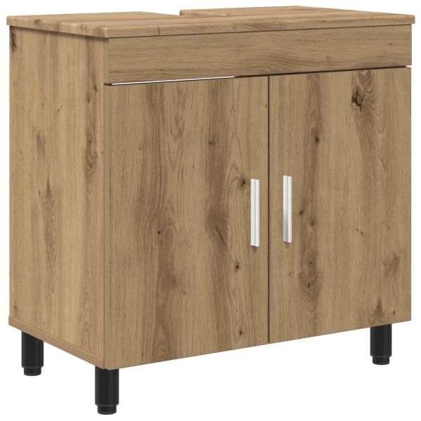 Шкаф със светло за баня Дъб артизан 60 x 35 x 60 см