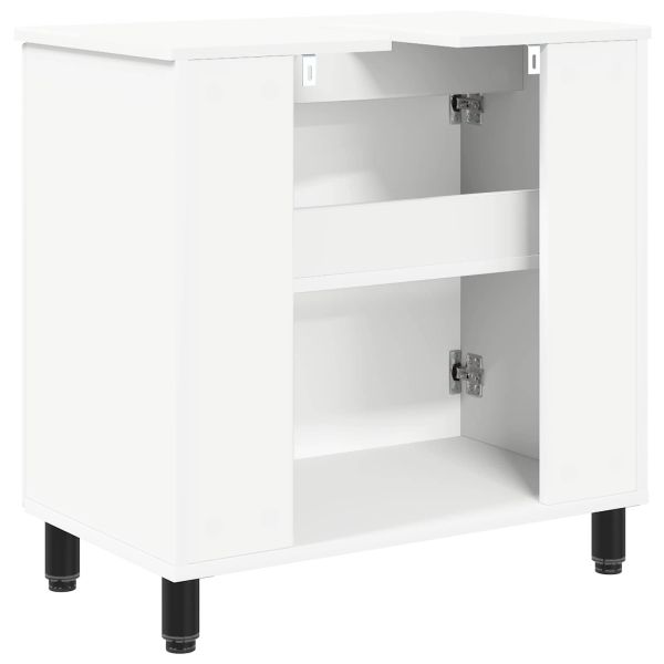 Шкаф със светло за баня Бяло 60 x 35 x 60 см