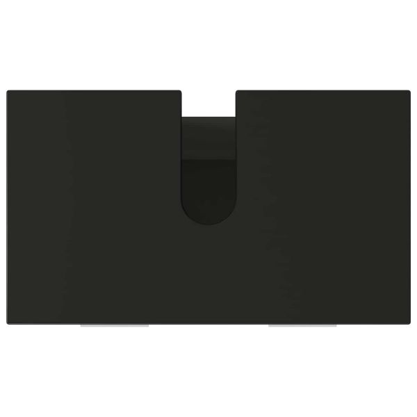 Шкаф със светло за баня Черно 60 x 35 x 60 см