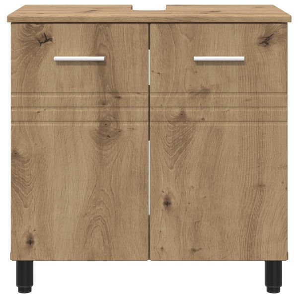 Шкаф със светло за баня Дъб артизан 60 x 35 x 60 см